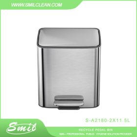 steel square recycle pedal bin SMIL Clean