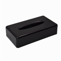 black tissue box